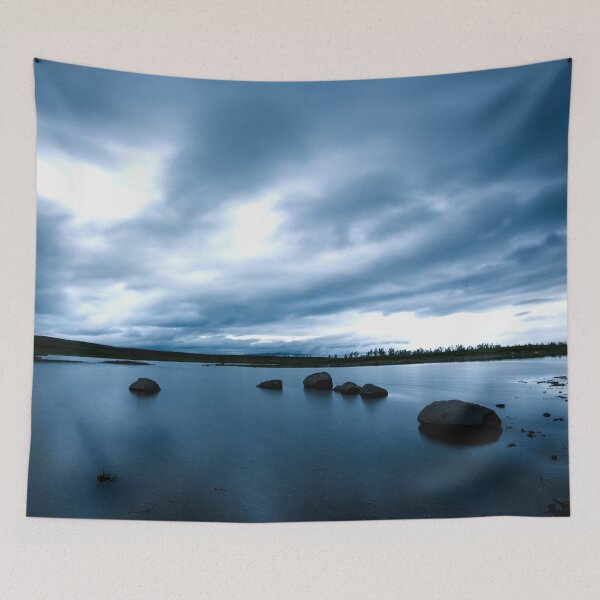 Item preview, Dark blue calm lake in Iceland designed and sold by Spectokular.