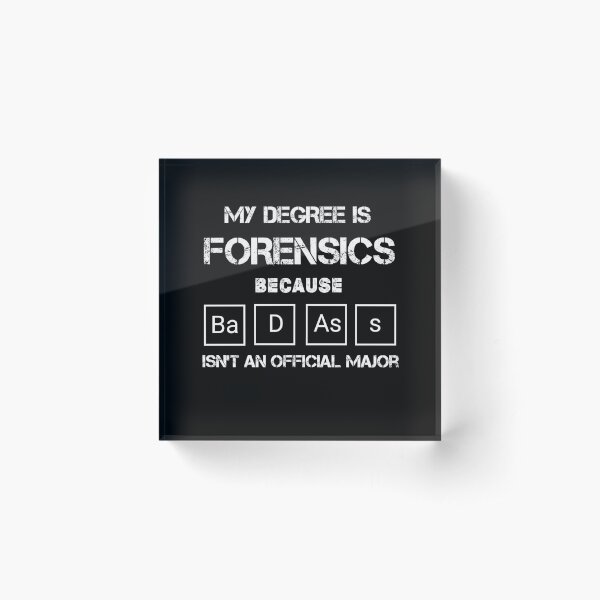 Forensic Science Official Major,Funny Forensics Gifts, criminalistics worker job,Forensic Scientist definition Acrylic Block