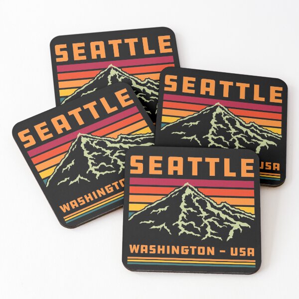 Item preview, Retro Vintage Seattle Washington State 80s Souvenir Mountain designed and sold by merchzy.