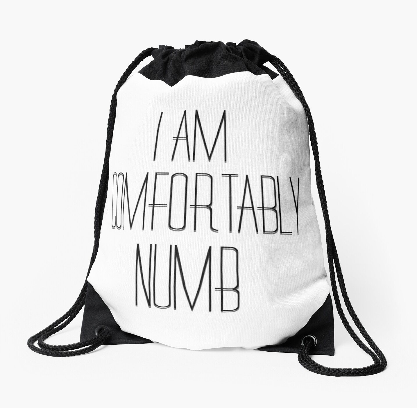 Pink Floyd Music Song Lyrics Comfortably Numb 70s Rock Drawstring