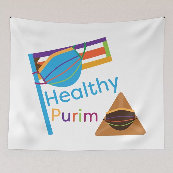 Item preview, Colorful healthy Purim greeting designed and sold by sigdesign.
