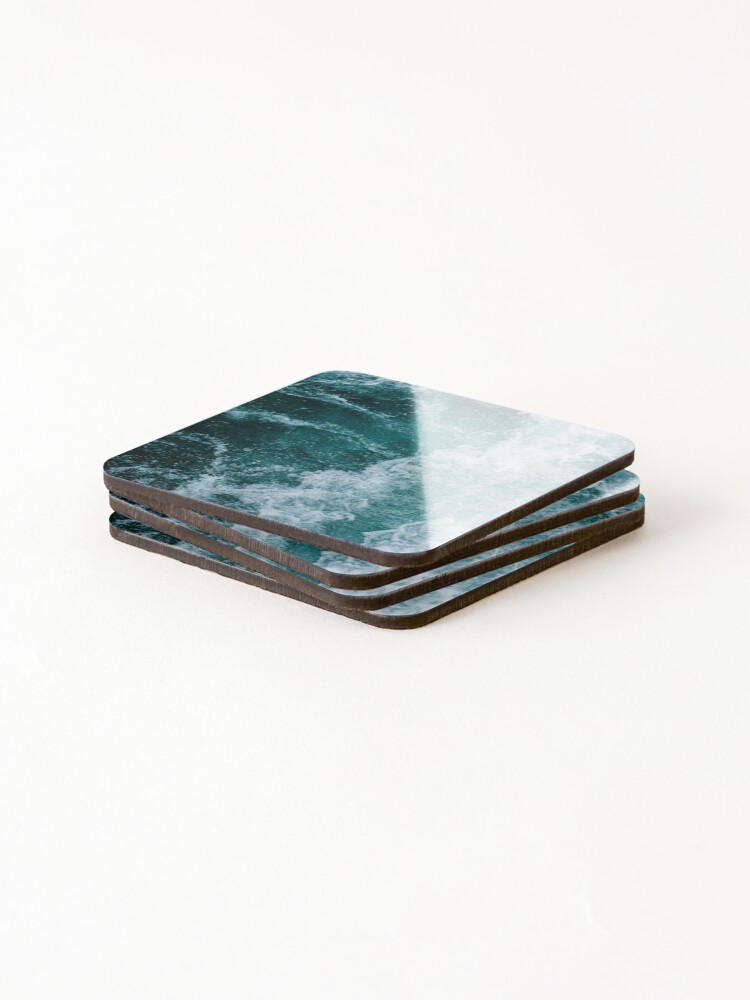 Thumbnail 4 of 5, Coasters (Set of 4), Abstract Water Wave designed and sold by Rittichai.