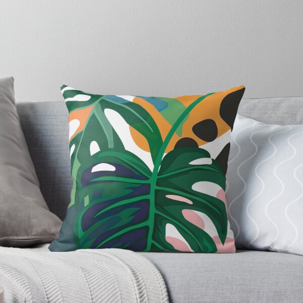 Aperçu de l'œuvre Feuille de Monstera colorée abstraite créée et vendue par click4collage.