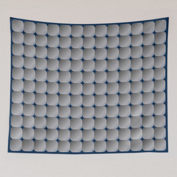 Item preview, Retro Square Scales - Navy Blue and Grey designed and sold by Quooki.