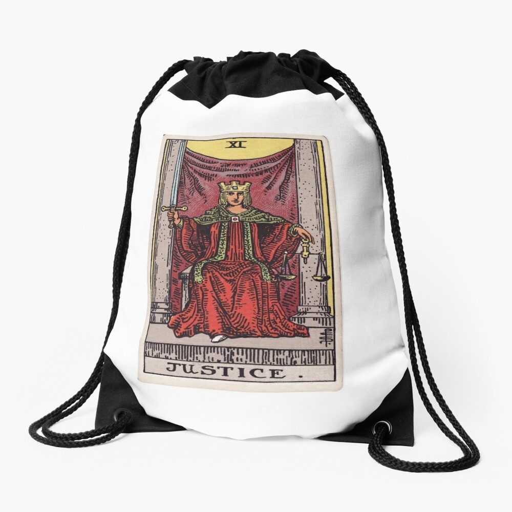 justice drawstring bag