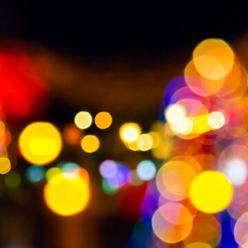 Artwork thumbnail, Christmas street lights at night by mike-pellinni
