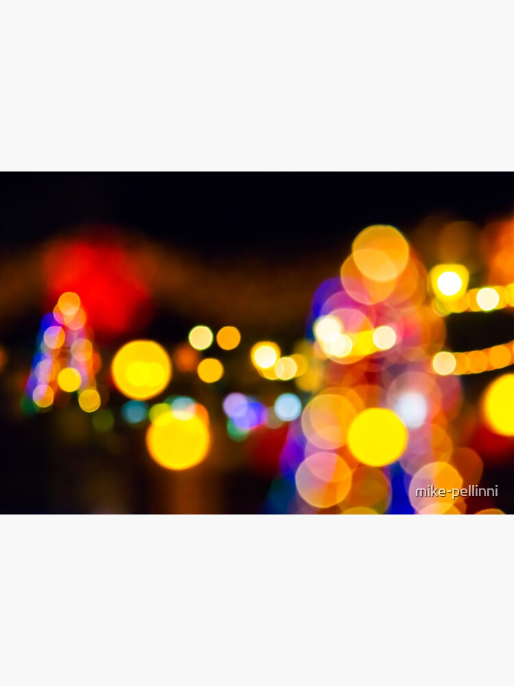 Thumbnail 3 of 3, Sticker, Christmas street lights at night designed and sold by mike-pellinni.