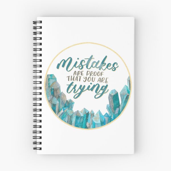 Item preview, Blue Crystals - Mistakes are proof that you're trying designed and sold by floweringwords.