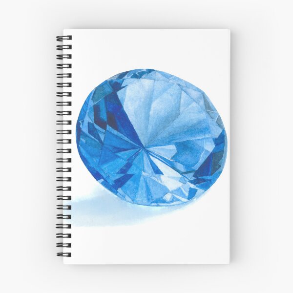 Item preview, Blue Sapphire Gem Watercolour Painting designed and sold by floweringwords.