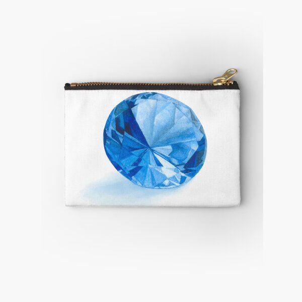 Item preview, Blue Sapphire Gem Watercolour Painting designed and sold by floweringwords.