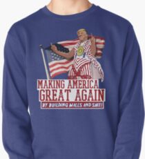 Pullover Sweatshirt Haciendo que Estados Unidos sea grandioso nuevamente Donald Trump (IDIOCRACY)