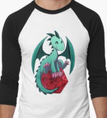 D&D - Dragons and Dice! (Green Dragon) Men's Baseball ¾ T-Shirt