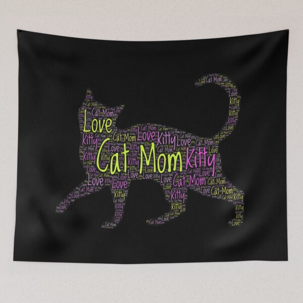 Item preview, cat mom word cloud art designed and sold by yoshra.