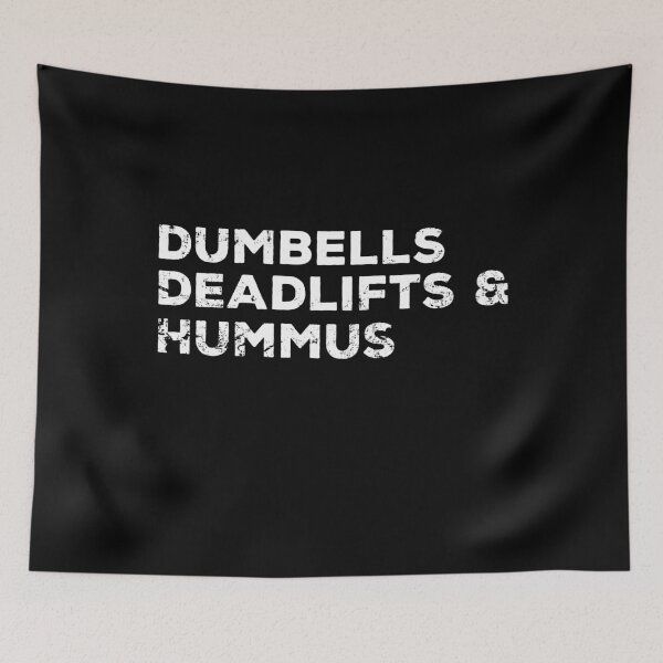 Item preview, DUMBELLS DEADLIFTS & HUMMUS designed and sold by noahs-shop.