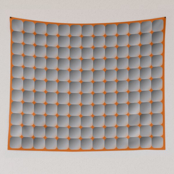 Item preview, Retro Square Scales - Burnt Orange and Grey designed and sold by Quooki.