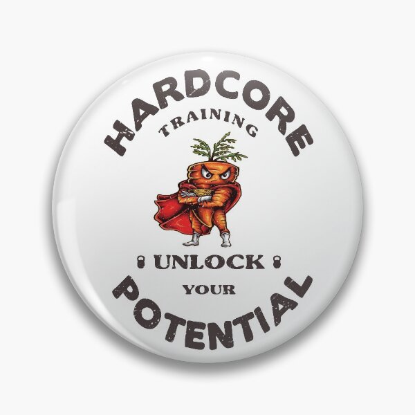Item preview, Hardcore Training Unlock Your Potential Angry Carrot  Foodie Workout Bodybuilding designed and sold by ProjectX23.