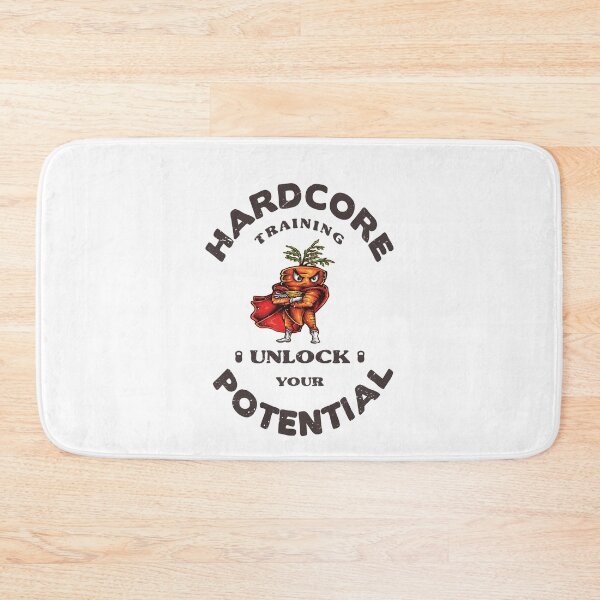 Item preview, Hardcore Training Unlock Your Potential Angry Carrot  Foodie Workout Bodybuilding designed and sold by ProjectX23.