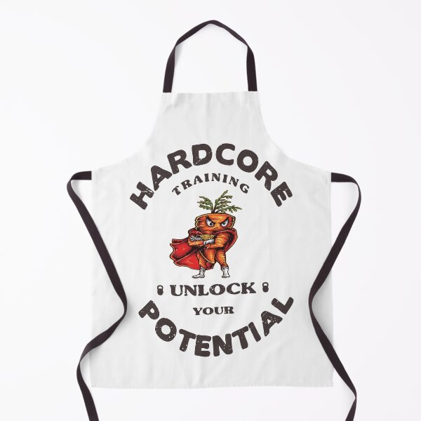 Item preview, Hardcore Training Unlock Your Potential Angry Carrot  Foodie Workout Bodybuilding designed and sold by ProjectX23.