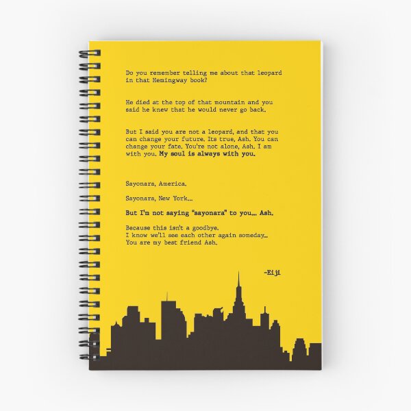 Artikelvorschau, Brief an Ash Banana Fish entworfen und verkauft von Luckygeek.