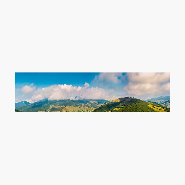 wonderful mountainous panorama in autumn Photographic Print