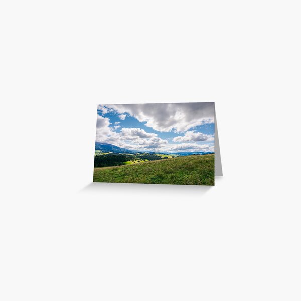 wonderful mountainous countryside in early autumn Greeting Card