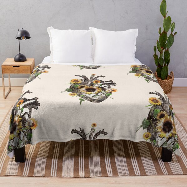 Item preview, Spring Heart flower, heart sunflowers,vintage watercolor effect designed and sold by Collagedream.