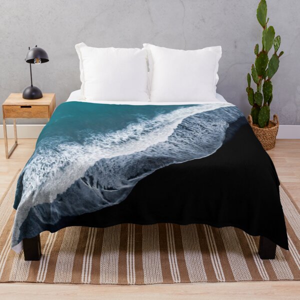 Item preview, Black sand blue ocean waves oasis designed and sold by MNCO.