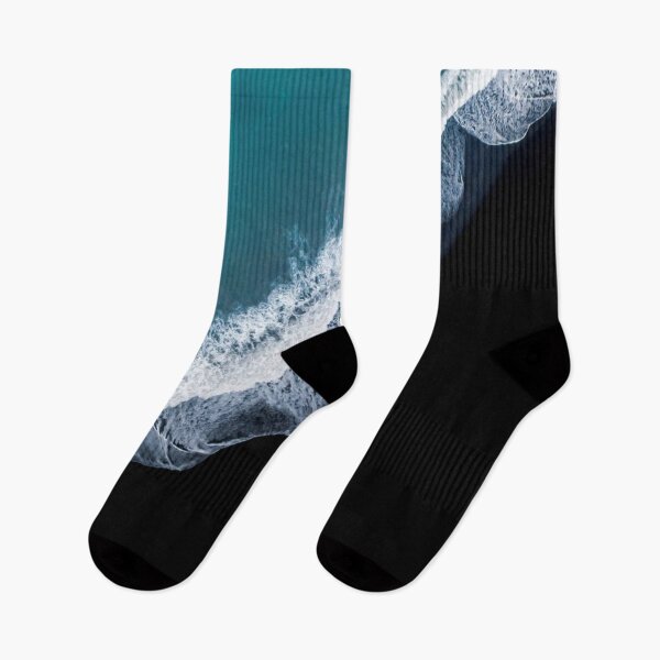 Item preview, Black sand blue ocean waves oasis designed and sold by MNCO.