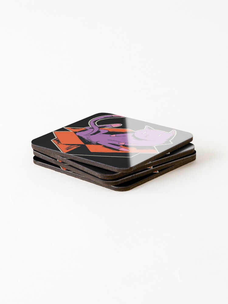 Thumbnail 4 of 5, Coasters (Set of 4), Cat In Box designed and sold by DavinciStore21.