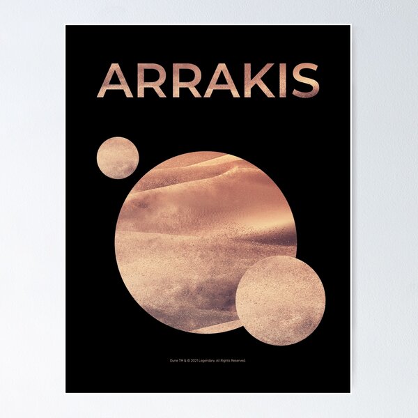 Item preview, Dune, Arrakis With Two Moons, Minimalist Movie Design designed and sold by Dream Artworks.