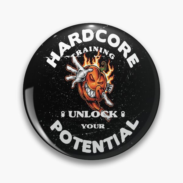 Item preview, Hardcore Training Unlock Your Potential Halloween Pumpkin Workout Bodybuilding designed and sold by ProjectX23.