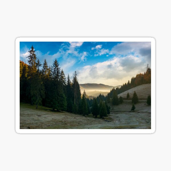 mysterious countryside in mountains Sticker