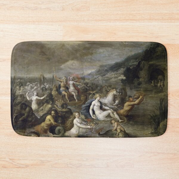 Item preview,  King Neptune of the Oceans a Greek mythological painting vintage art designed and sold by Vintage Designs +.