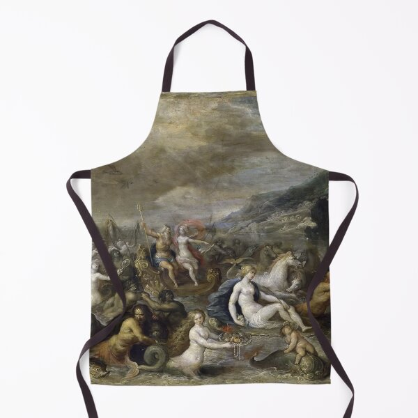 Item preview, King Neptune of the Oceans a Greek mythological painting vintage art designed and sold by Vintage Designs +.
