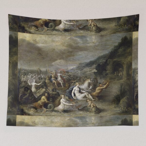 Item preview,  King Neptune of the Oceans a Greek mythological painting vintage art designed and sold by Vintage Designs +.
