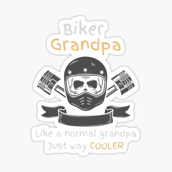 Biker Grand Dad Stickers Redbubble