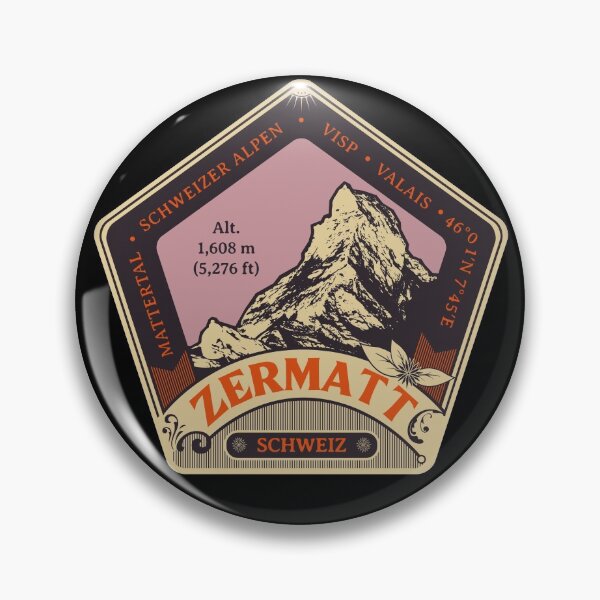Item preview, Zermatt Switzerland Art Nouveau Original RoadTrooper T-Shirt + Sticker Design 2021 designed and sold by ROADTROOPER.