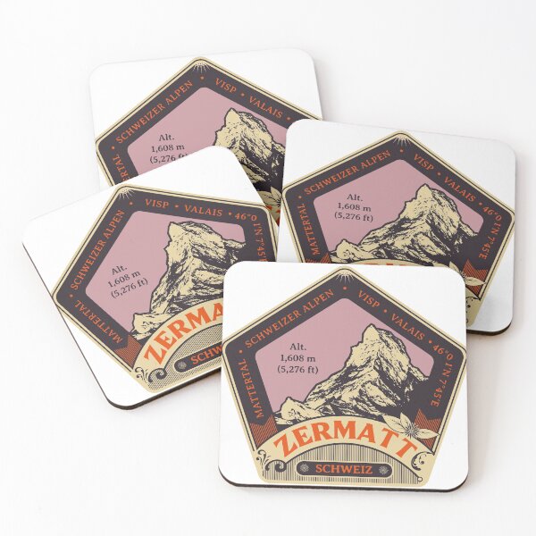 Item preview, Zermatt Switzerland Art Nouveau Original RoadTrooper T-Shirt + Sticker Design 2021 designed and sold by ROADTROOPER.
