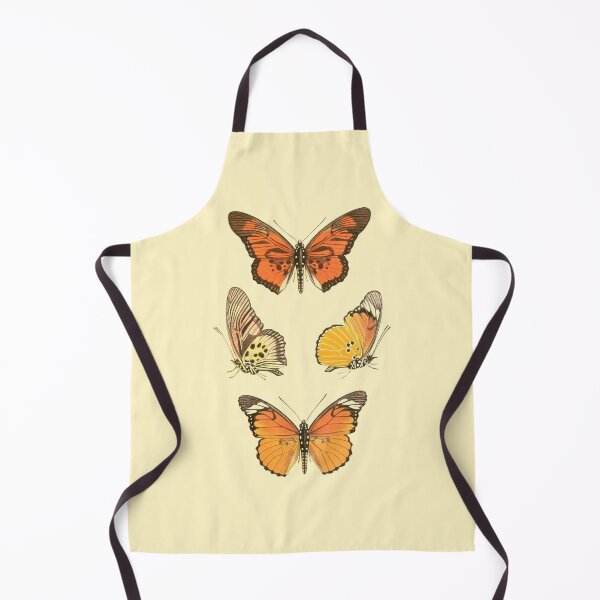 Artikelvorschau, Orange Schmetterlinge Vintage Illustration 70er Jahre Stil entworfen und verkauft von Inogitna Designs.