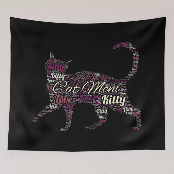 Item preview, Cat mom word cloud art designed and sold by yoshra.