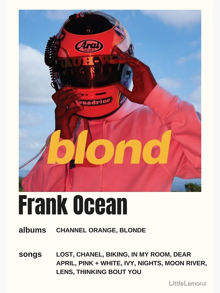 Frank Ocean vintage music poster