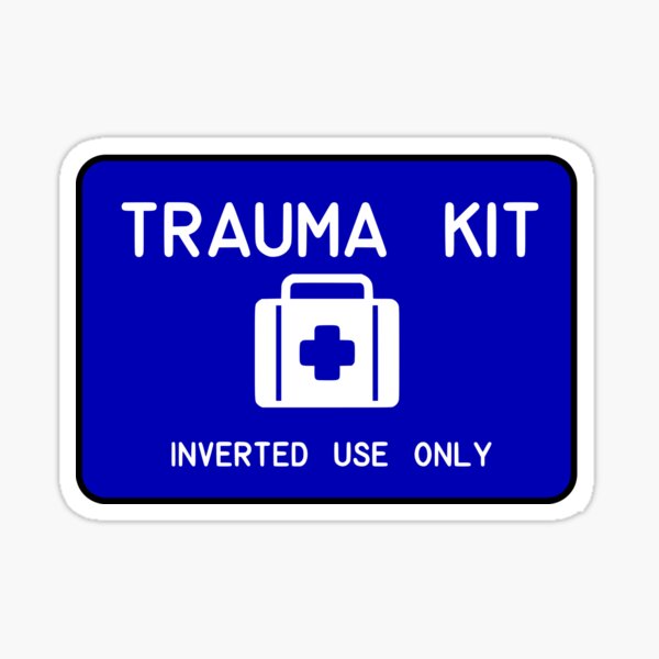 Inverted Medical Kit Patch Sticker