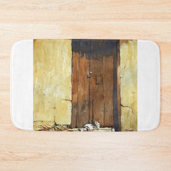 Item preview, Cat lying in doorway of house in the city of Cusco, Peru.  designed and sold by rfoxphoto.