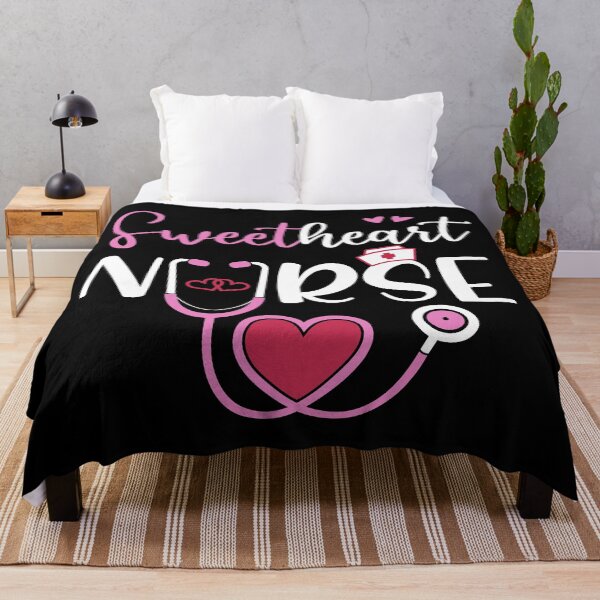 Item preview, Sweetheart Nurse Valentines Day Gifts | Heart, Cap,Stethoscope, in Pink (also available in Blue) designed and sold by InkItStudio.