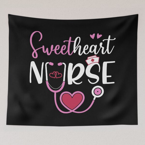 Item preview, Sweetheart Nurse Valentines Day Gifts | Heart, Cap,Stethoscope, in Pink (also available in Blue) designed and sold by InkItStudio.