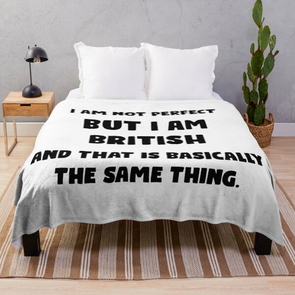 Item preview, I am not perfect but i am british funny text designed and sold by TheBritishShop.
