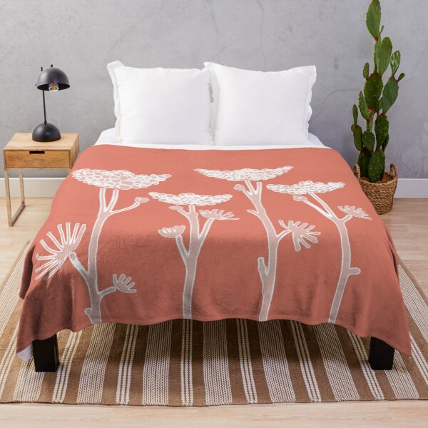Item preview, Transparent flowers on carrot background designed and sold by Anna Ratkevich.