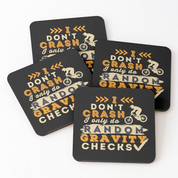 Item preview, I Don't Crash I Do Random Gravity Checks Mountain Bike MTB designed and sold by Hoiho Adventure Shirts.
