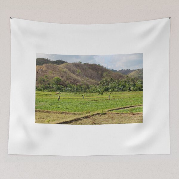 Item preview, Rice paddy workers in a field near Mawun Beach, Kuta, Lombok designed and sold by SnapTPhotograph.