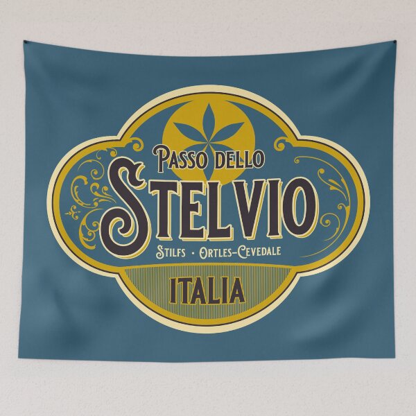 Item preview, Stelvio Pass Art Nouveau Original RoadTrooper T-Shirt + Sticker Design 2021 designed and sold by ROADTROOPER.